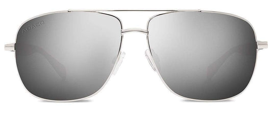 Abaco Austin Silver Sunglass Silver Polarized Lens Side