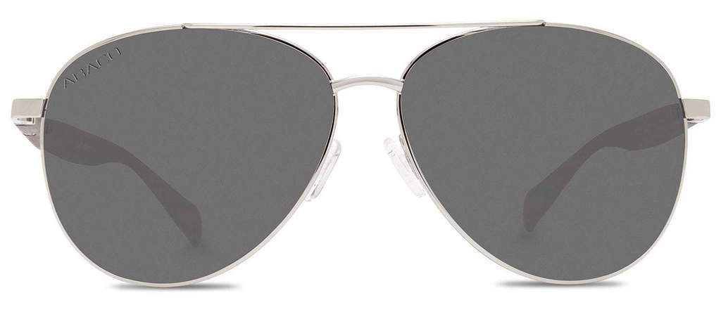 Abaco Burton Silver Grey Sunglass Polarized Grey Lens Side
